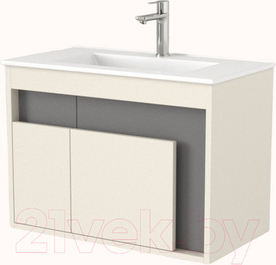 Тумба под умывальник Дабер 016 WeltWasser Deilbach 7517-70 / Т16.7W.0.19 (бежевый/серый)