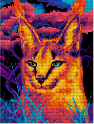 Набор алмазной вышивки Lori Яркая рысь / Ам-049