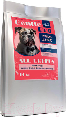 Сухой корм для собак Pet's Brunch ДжентлДОГ с мясом и рисом (14кг)