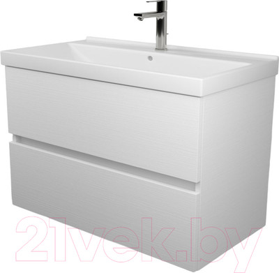Тумба под умывальник Дабер 011 WeltWasser Deilbach 7517-70 / Т11.7W.0.5_light (с подсветкой, белый древесный)