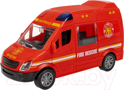Автомобиль игрушечный Bondibon Микроавтобус пожарный / ВВ6180