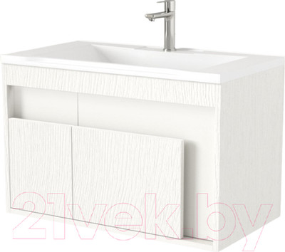 Тумба под умывальник Дабер 016 WeltWasser Deilbach 7517-80 / Т16.8W.0.5_light (с подсветкой, белый древесный)