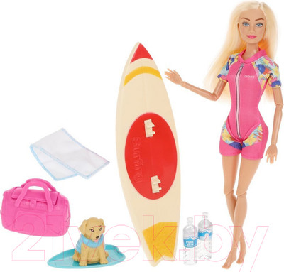 Кукла с аксессуарами Defa Lucy Пляжный отдых / 8471 (розовый)