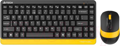 Комплект клавиатура и мышь A4Tech Fstyler FG1110 (черный/желтый)