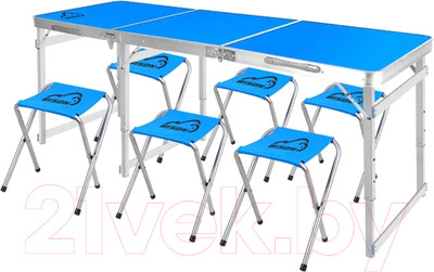 Комплект складной мебели Bison С-6-60x180 (синий)