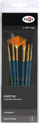 Набор кистей ГАММА Галерея. Синтетика / 3001006 (6шт)