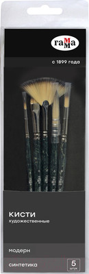 Набор кистей ГАММА Модерн. Синтетика / 1001005 (5шт)
