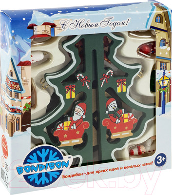 Набор для творчества Bondibon Новогодний. Деревянная елочка 3D / ВВ5995