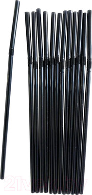 Набор одноразовых трубочек Паксервис 210мм / 285183 (1000шт, черный)