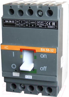 Выключатель автоматический КС ВА 58-32 3P 63А 35кА