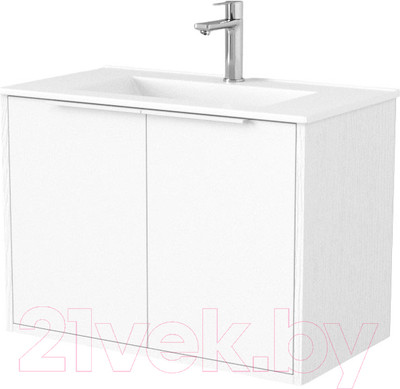 Тумба под умывальник Дабер 018 WeltWasser Deilbach 7517-70 / Т18.7W.0.5Б (белый древесный/ручка белая)