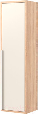 Шкаф-полупенал для ванной Дабер 015 / СТ15.0.0.18Б (бежевый/дуб/ручка белая)