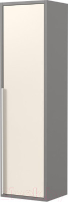 Шкаф-полупенал для ванной Дабер 015 / СТ15.0.0.19Б (бежевый/серый/ручка белая)