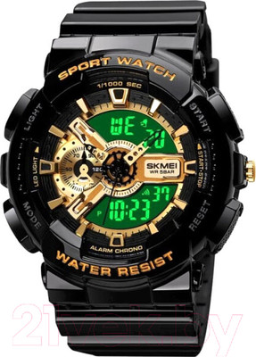 Часы наручные унисекс Skmei 1688 (черный/золото)