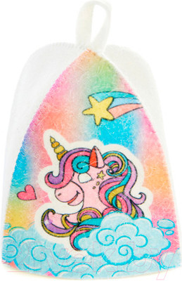 Шапка для бани Невский банщик Розовый единорог / Б41012