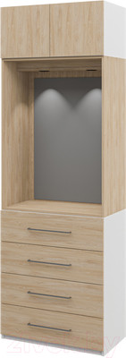 Шкаф Мебель-Неман Отис МН-039-16 П3 (белый/дуб прованс)