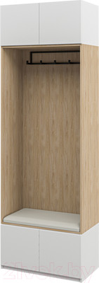 Секция в прихожую Мебель-Неман Отис МН-039-17 П1 (белый/белый)