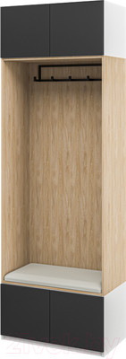 Секция в прихожую Мебель-Неман Отис МН-039-17 П2 (белый/графит)