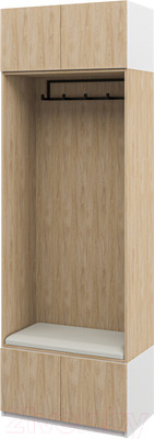 Секция в прихожую Мебель-Неман Отис МН-039-17 П3 (белый/дуб прованс)