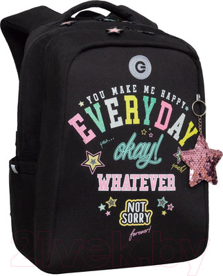 Школьный рюкзак Grizzly RG-466-5 (черный)