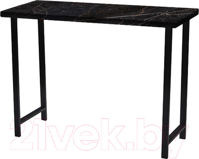 Консольный столик Древпром М94 ДП1-02-04 120x50x88 (файерстоун/черный матовый)