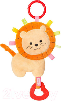 Подвеска на кроватку Мякиши Хрустящий лев Боня с петельками / 833