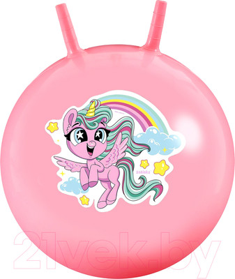 Фитбол с рожками Zabiaka Единорожка / 7350280 (розовый)