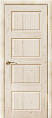 Дверной блок Wood Goods ДГФ-4Ф комплект 80x200 (неокрашенный массив хвои)