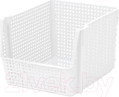 Корзина Violet Лофт штабелируемая / 850006 (10л, белый)