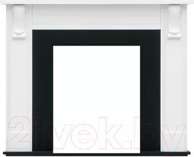 Портал для камина Смолком Lyncoln STD-ASP (бьянко белый/черный)