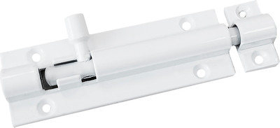 Шпингалет торцевой Trodos ZY-711A без пружины L110 (белый матовый)