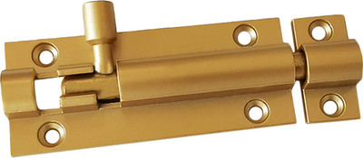 Шпингалет торцевой Trodos ZY-711B без пружины L90 (золото матовый)