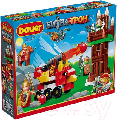 Конструктор Bauer Битва за трон с пушкой и башней / 1027 (121эл)