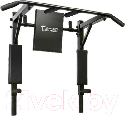 Турник-брусья Absolute Champion Триумф / АЧ 10128 (черный, черные ручки, большая спинка)