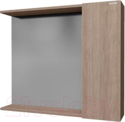 Шкаф с зеркалом для ванной Grossman Юнит 80 / 208011 (кадена вуд)