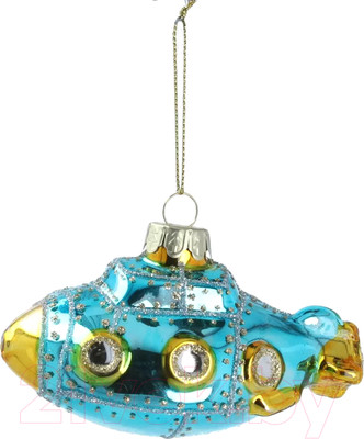 Елочная игрушка Gisela Graham All Glass. Субмарина / 2046