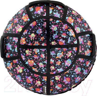 Тюбинг-ватрушка Hubster Люкс Pro S Совы 100см / во6585-3 (черный)