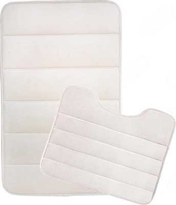 Набор ковриков для ванной и туалета Вилина Велюр / 7173 (бежевый)