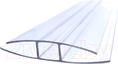 Профиль соединительный для поликарбоната ИМпласт 6мм / 15212 (прозрачный)