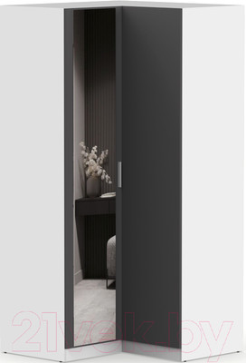 Шкаф Интермебель Марсель 1 зеркало / МР-12 (графит серый)