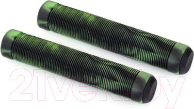 Грипсы для самоката Vokul Удлиненные V-3 (2шт, черный/зеленый)