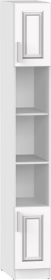Стеллаж Интермебель Марсель 580 / МР-14-B2 (белый софт)