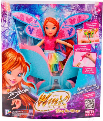 Кукла с аксессуарами Witty Toys Winx Club Блум с крыльями и глиттером / IW01312201