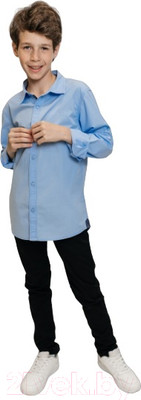 Рубашка детская Isee UN-71849B (р-р 30/110-116, голубой)