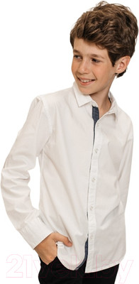 Рубашка детская Isee UN-71850B (р-р 30/110-116, белый)