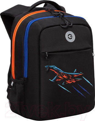 Школьный рюкзак Grizzly RB-456-4 (черный/оранжевый)