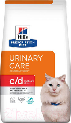 Сухой ветеринарный корм для кошек Hill's Prescription Diet C/D Multicare Urinary Stress / 606771 (400г)