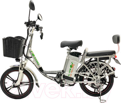 Электровелосипед Green Camel Транк 18 V8 R18 250W 60V 10Ah гидравлика (серебристый)