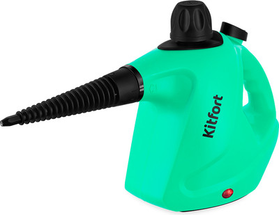 Пароочиститель Kitfort КТ-9138-2 (черный/зеленый)