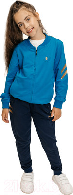 Спортивный костюм детский Isee DF55867 (р-р 40/164-170, бирюзовый/синий)